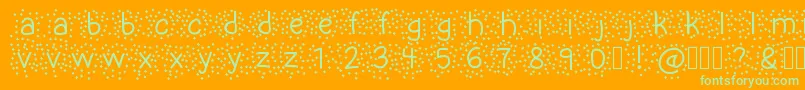 UncleSalsa Font – Green Fonts on Orange Background