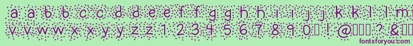 UncleSalsa Font – Purple Fonts on Green Background