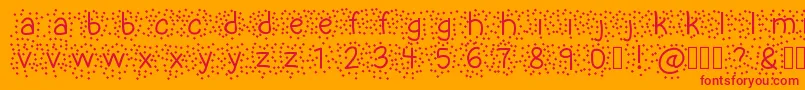 フォントUncleSalsa – オレンジの背景に赤い文字