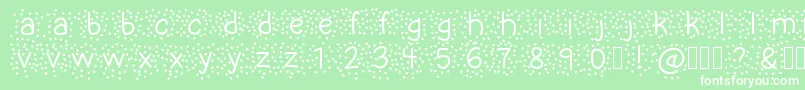 フォントUncleSalsa – 緑の背景に白い文字