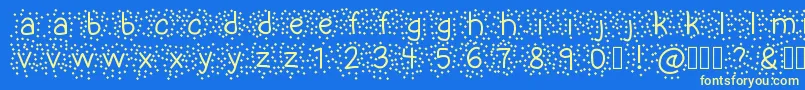 UncleSalsa Font – Yellow Fonts on Blue Background