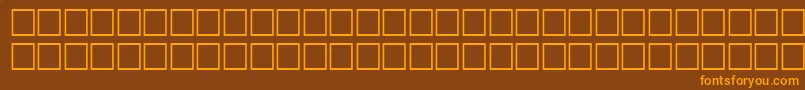 ThalesRegular-Schriftart – Orangefarbene Schriften auf braunem Hintergrund