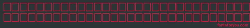 フォントThalesRegular – 黒い背景に赤い文字