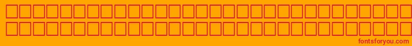 フォントThalesRegular – オレンジの背景に赤い文字