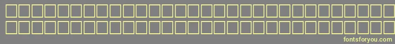 Fonte ThalesRegular – fontes amarelas em um fundo cinza