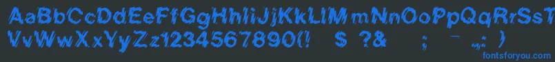 Rslowerwestside Font – Blue Fonts on Black Background