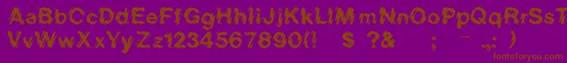 Rslowerwestside Font – Brown Fonts on Purple Background