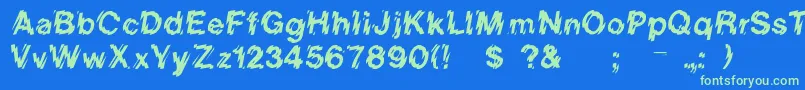 Rslowerwestside Font – Green Fonts on Blue Background