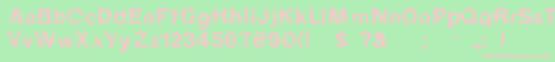 フォントRslowerwestside – 緑の背景にピンクのフォント