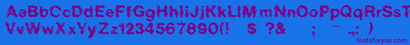 Rslowerwestside Font – Purple Fonts on Blue Background