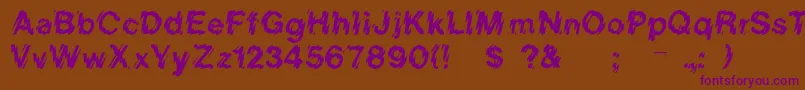 Rslowerwestside Font – Purple Fonts on Brown Background