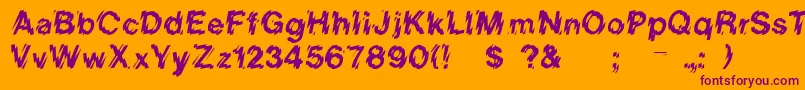 Rslowerwestside Font – Purple Fonts on Orange Background
