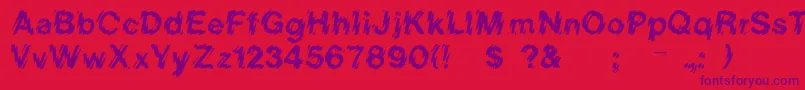Rslowerwestside Font – Purple Fonts on Red Background
