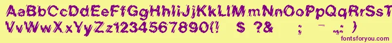 Rslowerwestside Font – Purple Fonts on Yellow Background