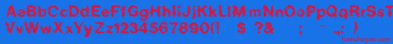 Rslowerwestside Font – Red Fonts on Blue Background