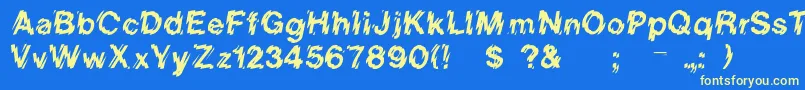 Rslowerwestside Font – Yellow Fonts on Blue Background