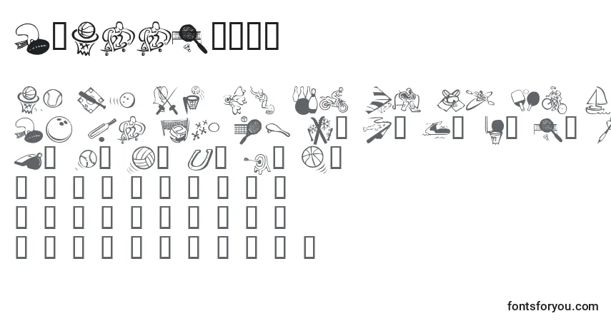 Czcionka KrAllSport – alfabet, cyfry, specjalne znaki