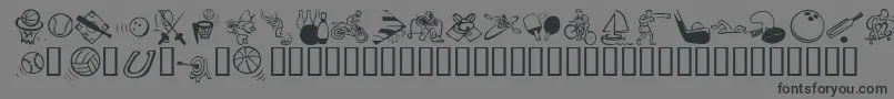KrAllSport Font – Black Fonts on Gray Background