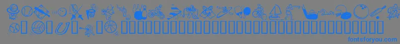 KrAllSport Font – Blue Fonts on Gray Background