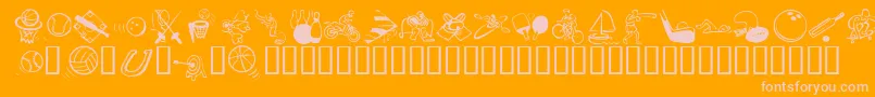 KrAllSport Font – Pink Fonts on Orange Background