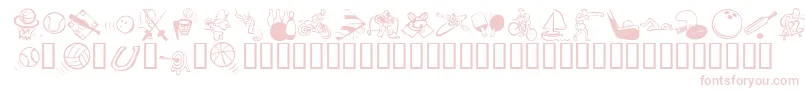 KrAllSport Font – Pink Fonts on White Background