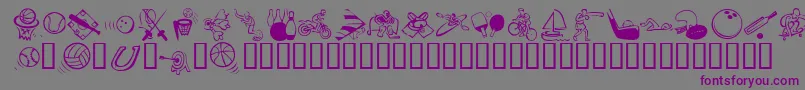 KrAllSport Font – Purple Fonts on Gray Background