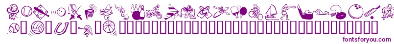 KrAllSport Font – Purple Fonts on White Background