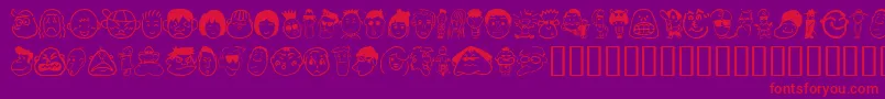 fuente Sakabepeople01 – Fuentes Rojas Sobre Fondo Morado