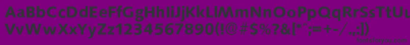 フォントSaxonyserialBold – 紫の背景に黒い文字