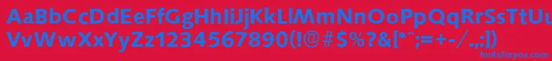 SaxonyserialBold Font – Blue Fonts on Red Background