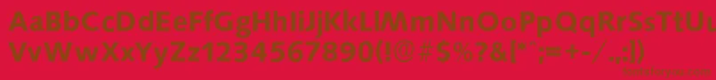 SaxonyserialBold Font – Brown Fonts on Red Background