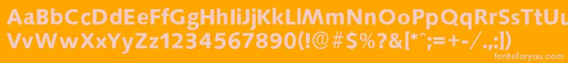 SaxonyserialBold Font – Pink Fonts on Orange Background