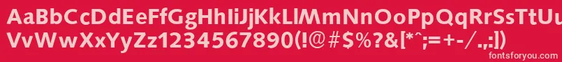 SaxonyserialBold Font – Pink Fonts on Red Background