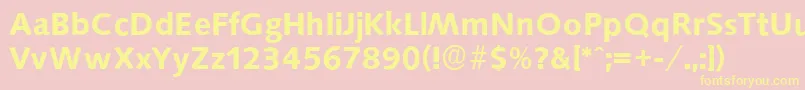 En savoir plus sur la police SaxonyserialBold Police SaxonyserialBold – polices jaunes sur fond rose