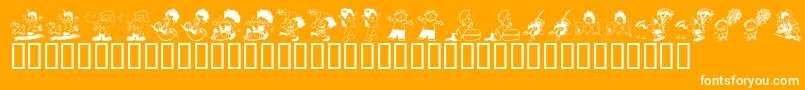 KrKidlets Font – White Fonts on Orange Background