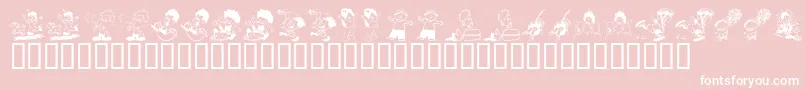 KrKidlets Font – White Fonts on Pink Background