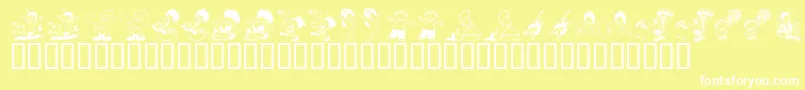 KrKidlets Font – White Fonts on Yellow Background