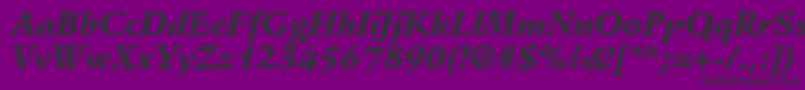 DeutchBlackSsiBlackItalic Font – Black Fonts on Purple Background