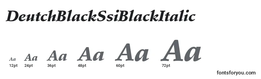 DeutchBlackSsiBlackItalic Font Sizes
