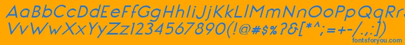 SignoriaBoldItalic Font – Blue Fonts on Orange Background
