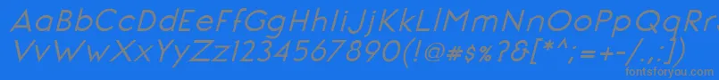Czcionka SignoriaBoldItalic – szare czcionki na niebieskim tle
