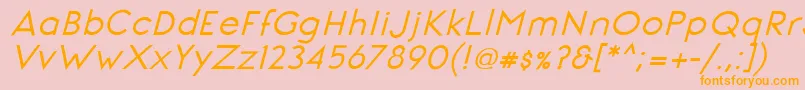 SignoriaBoldItalic Font – Orange Fonts on Pink Background