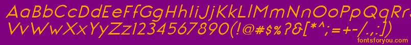 SignoriaBoldItalic Font – Orange Fonts on Purple Background