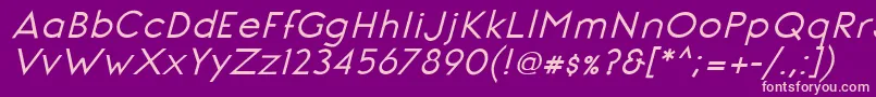 SignoriaBoldItalic Font – Pink Fonts on Purple Background