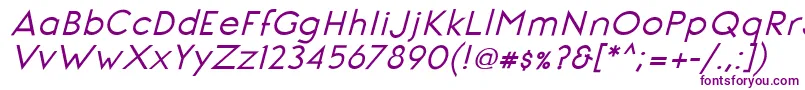 SignoriaBoldItalic-fontti – violetit fontit valkoisella taustalla