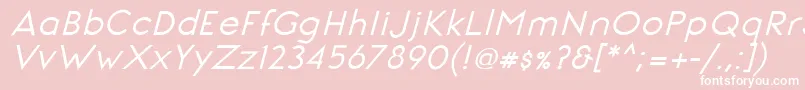 SignoriaBoldItalic Font – White Fonts on Pink Background