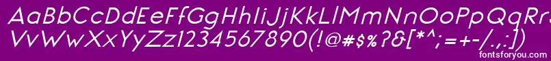 Шрифт SignoriaBoldItalic – белые шрифты на фиолетовом фоне