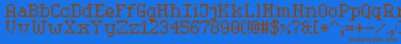 SerifPixel7 Font – Brown Fonts on Blue Background