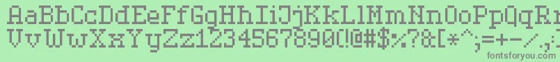 Czcionka SerifPixel7 – szare czcionki na zielonym tle