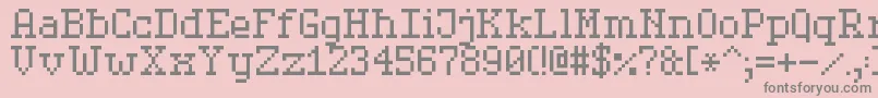 Шрифт SerifPixel7 – серые шрифты на розовом фоне